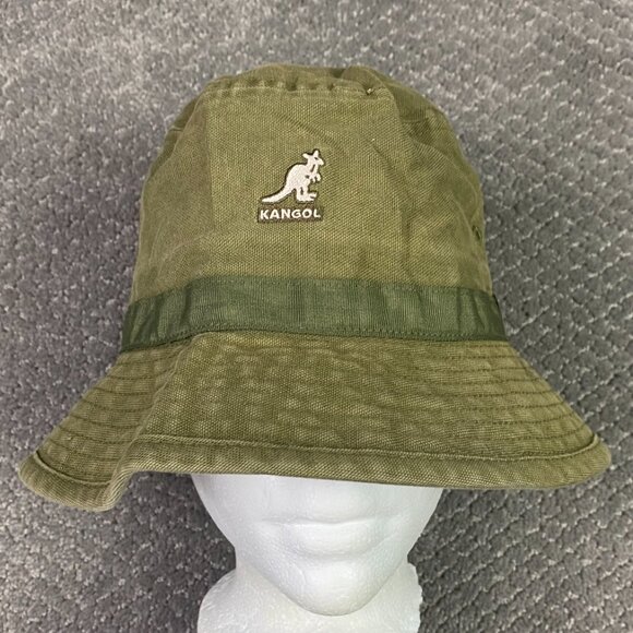 Kangol Bucket Hat Medium Olive Green Organic Canvas Lahinch - Picture 1 of 11